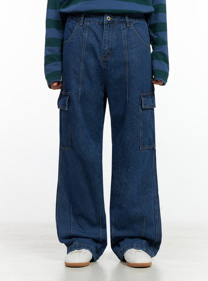 mens-cargo-stitch-jeans-in426 / Dark blue