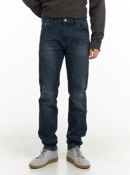 mens-classic-straight-jeans-ia402 / Dark blue