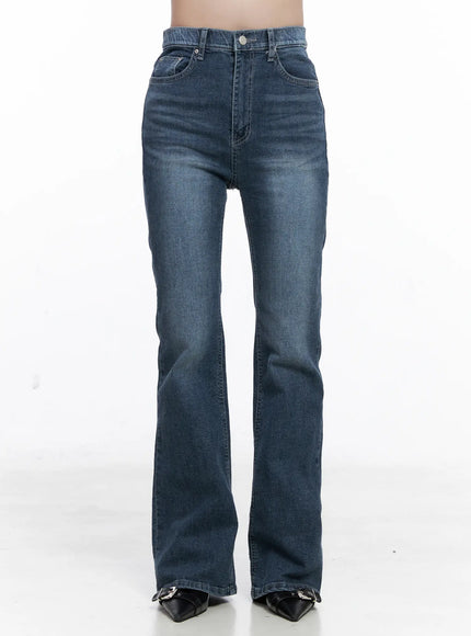 baylor-mid-rise-flared-jeans-cs519 / Dark blue