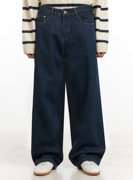 mens-wide-fit-solid-denim-jeans-id431 / Dark blue