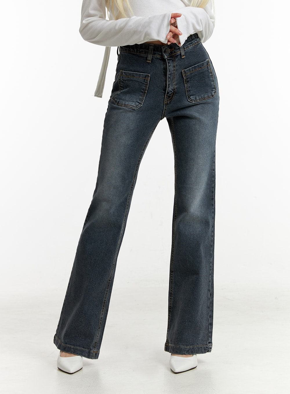 pocketed-bootcut-jeans-id315 / Dark blue