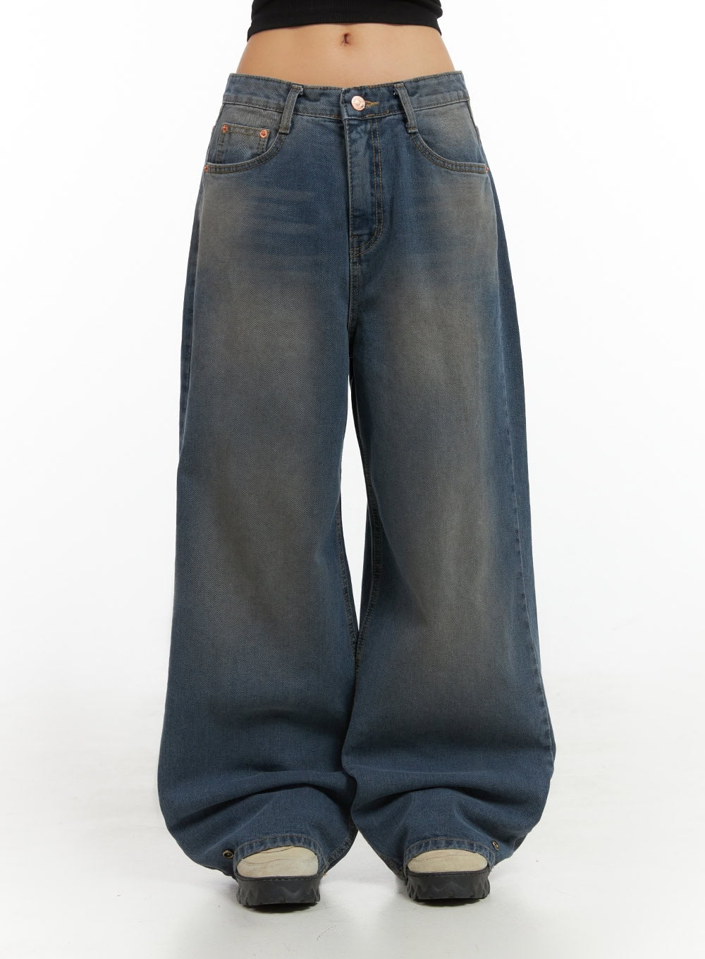 delia-vintage-washed-jeans-is402 / Dark blue