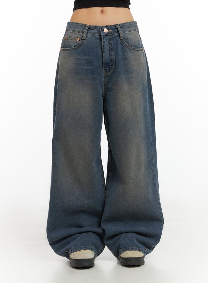 delia-vintage-washed-jeans-is402 / Dark blue