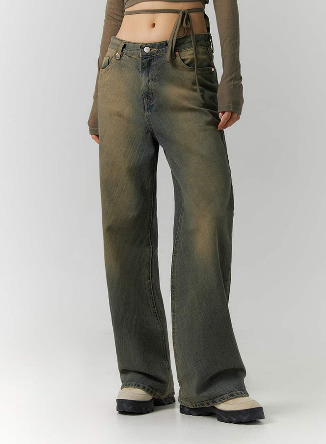 washed-wide-denim-streetwear-jeans-id305 / Dark blue