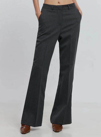 elegant-flared-trousers-is516 / Dark gray