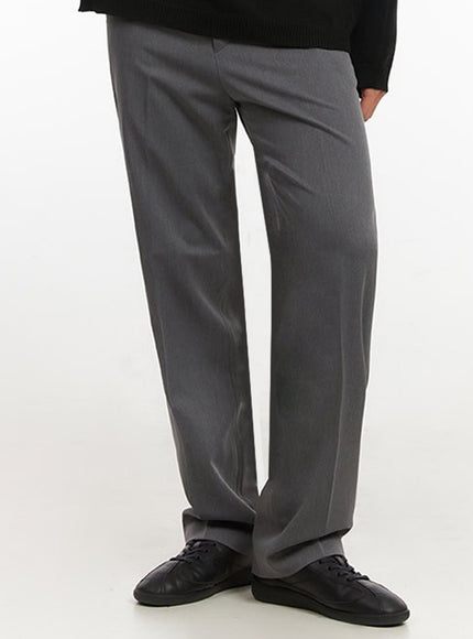 mens-straight-leg-slacks-pants-if517 / Dark gray