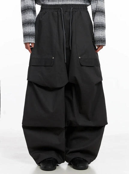 mens-cargo-balloon-pants-io516 / Dark gray