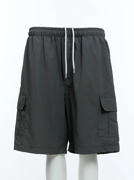 mens-nylon-cargo-shorts-ig512 / Dark gray