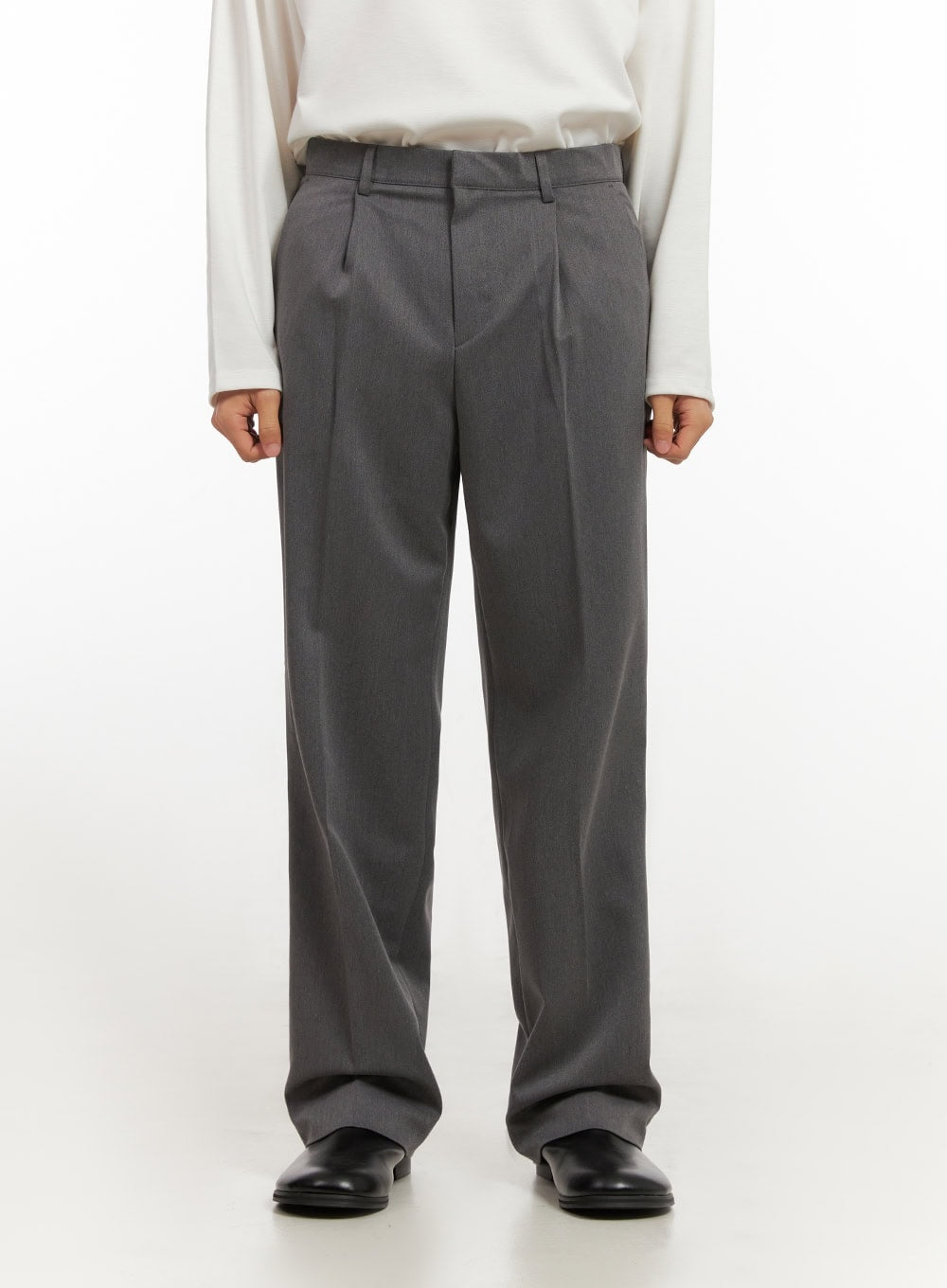 mens-tailored-wide-fit-slacks-id406 / Dark gray