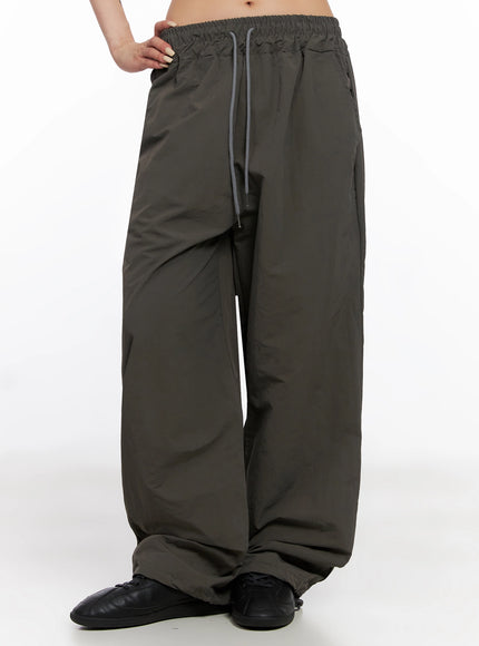 relaxed-fit-draw-string-pants-is515 / Dark gray