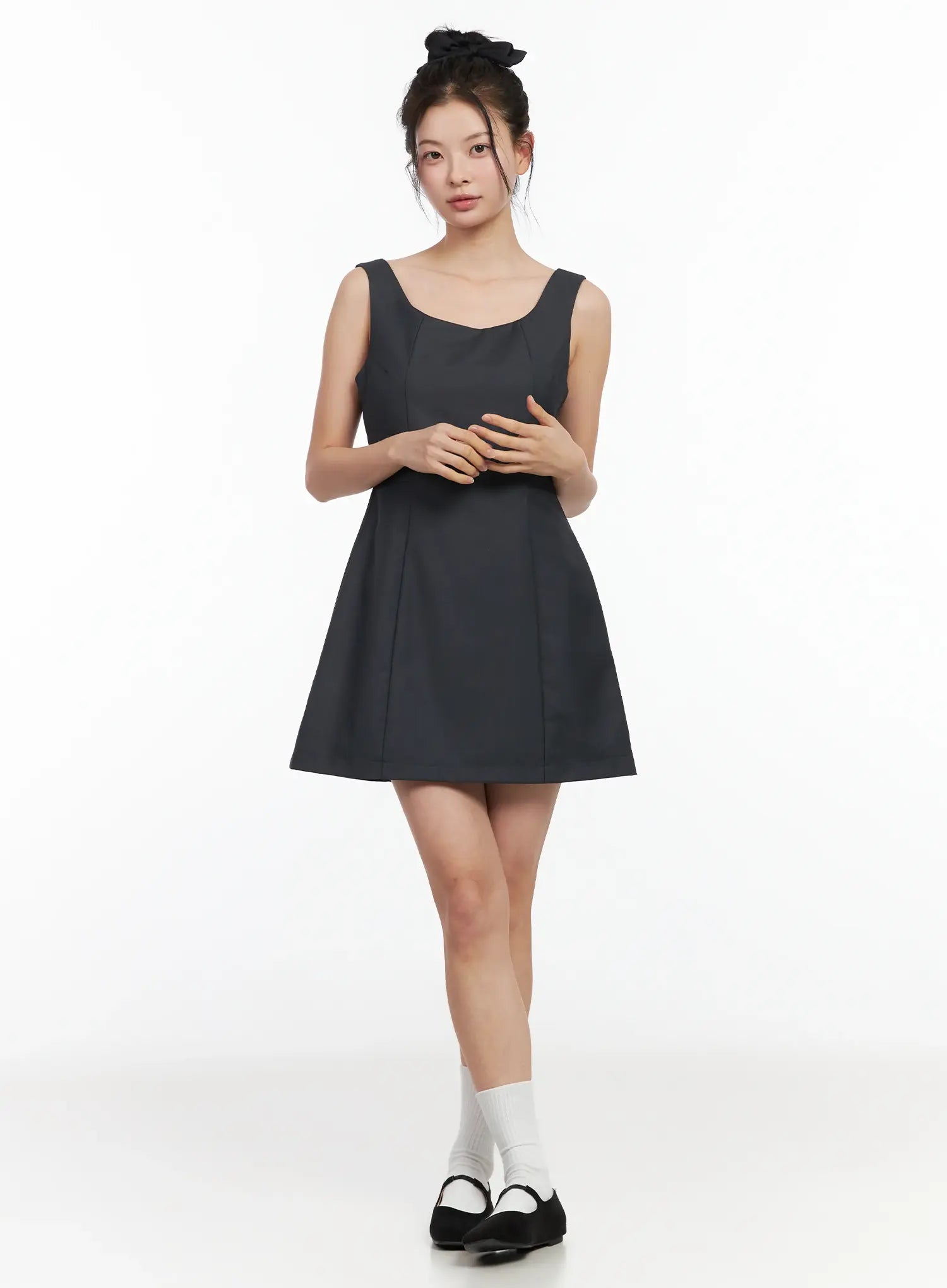 cute-a-line-dress-im524 / Dark gray