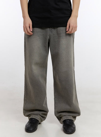 mens-wide-fit-jeans-if528 / Dark gray