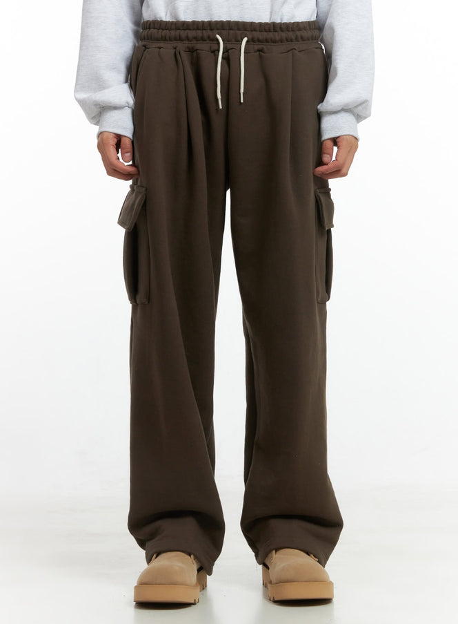 Men's Soft Cargo Pants IO417 in Dark green, size 1XL