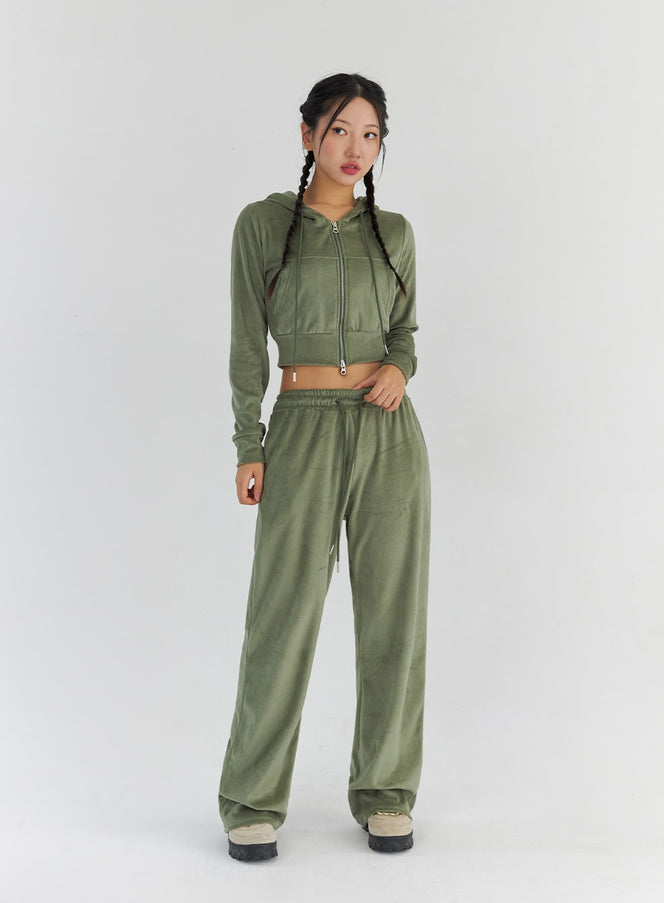 track-suit-hoodie-and-pants-set-cs325 / Dark green