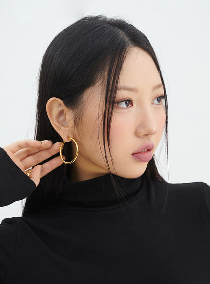 simple-hoop-ring-in317 / Dark yellow