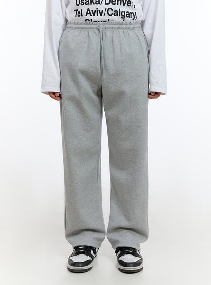 mens-relaxed-fit-cotton-sweatpants-gray-is413 / Gray