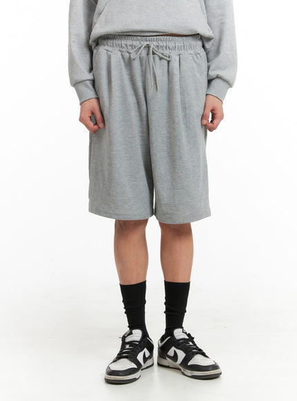 mens-loungewear-cotton-jogger-shorts-ia401 / Gray