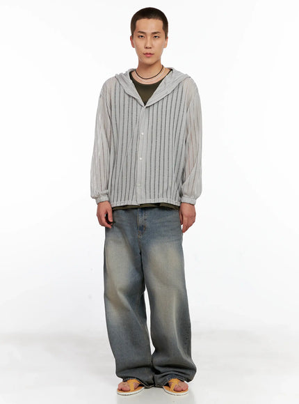 mens-ribbed-knit-sweater-ig511 / Gray
