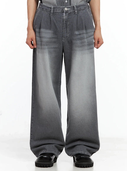 mens-relaxed-fit-vintage-denim-jeans-il516 / Gray