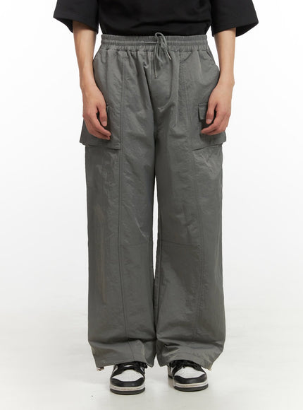 mens-wide-fit-cargo-pants-iu405 / Gray