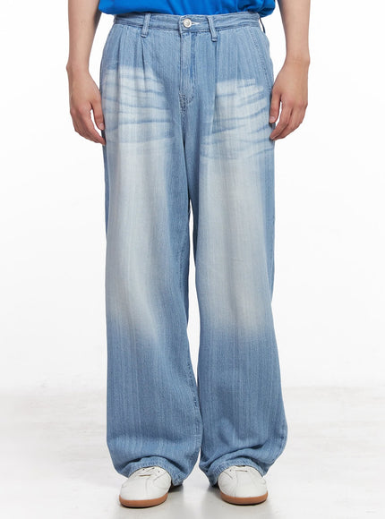 mens-pintuck-linen-comfort-jeans-light-blue-iy522 / Light blue