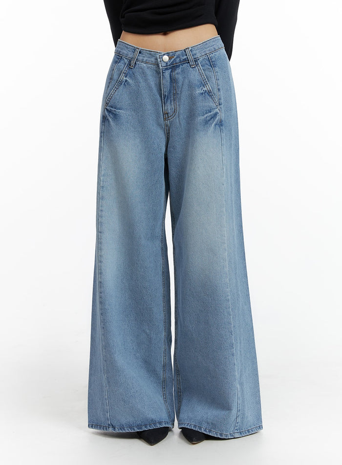vintage-light-washed-baggy-jeans-im414 / Light blue
