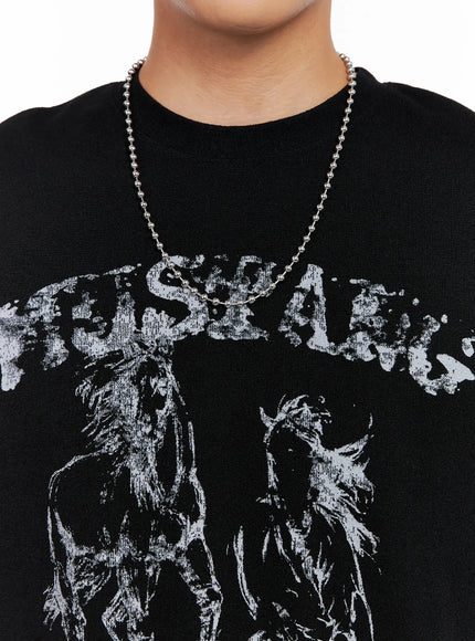 mens-minimalist-chain-necklace-ig511 / Silver