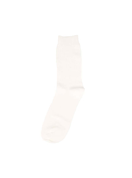 mens-basic-ribbed-socks-iy410 / White