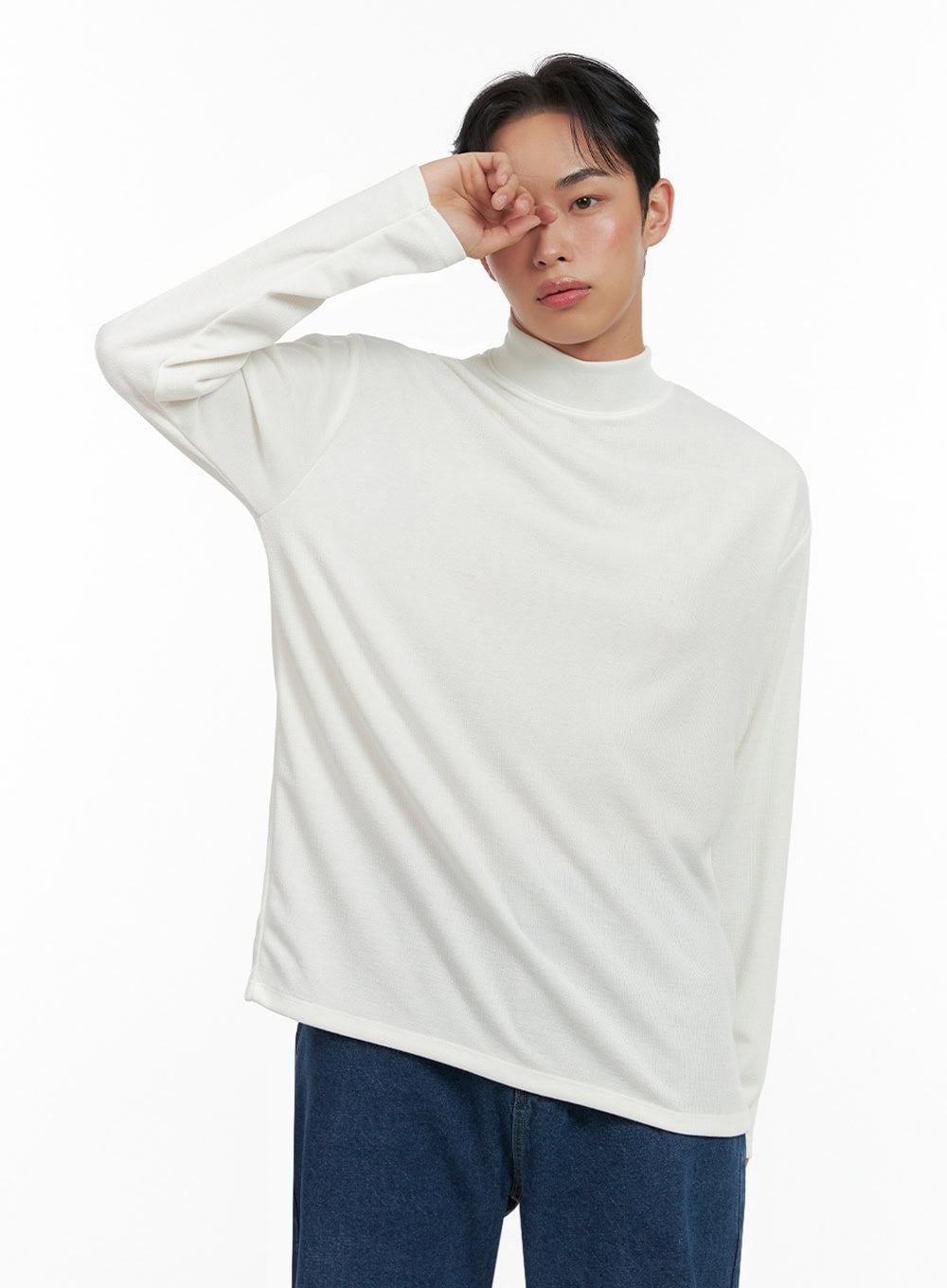 mens-cozy-turtle-neck-tee-in426 / White