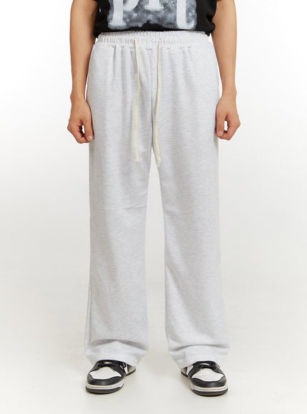 mens-solid-sweatpants-white-iu427 / White