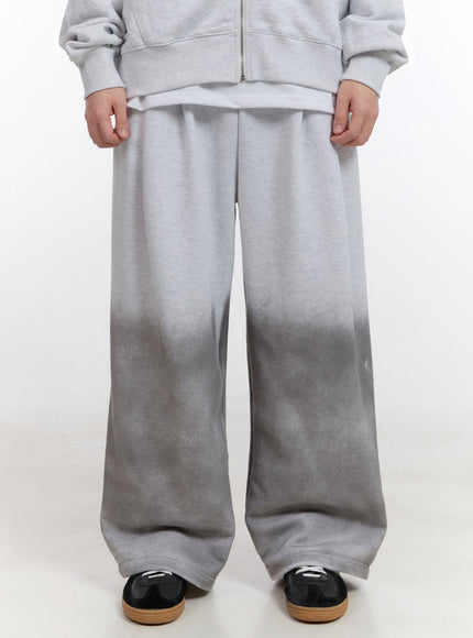 mens-gradient-pintuck-sweatpants-if528 / White