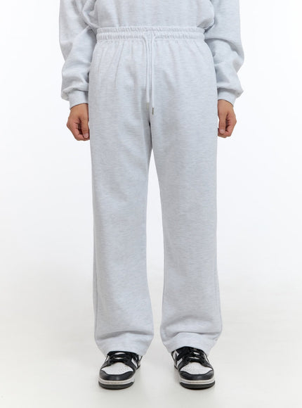 mens-banded-cotton-solid-sweatpants-white-is412 / White