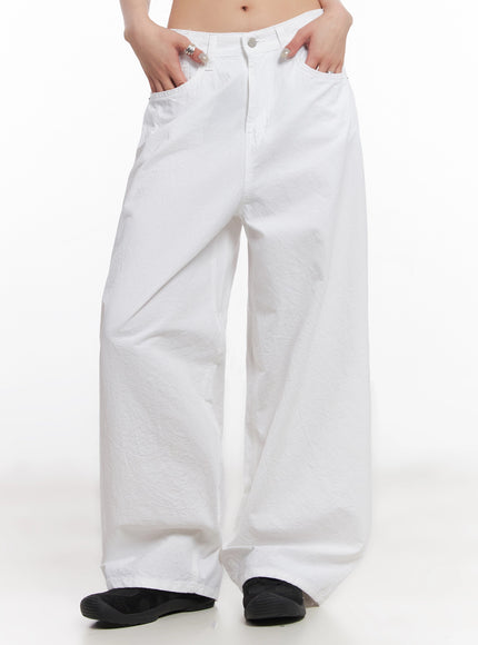 cotton-wide-leg-pants-ic503 / White