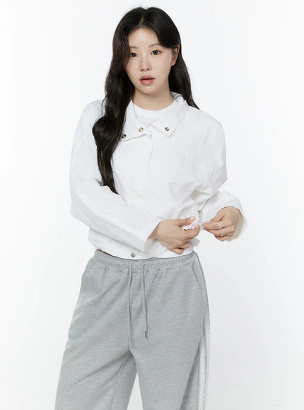 cropped-windbreaker-jacket-iy507 / White