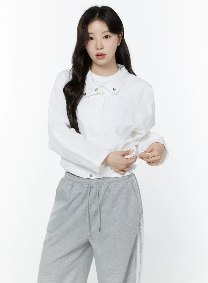 cropped-windbreaker-jacket-iy507 / White