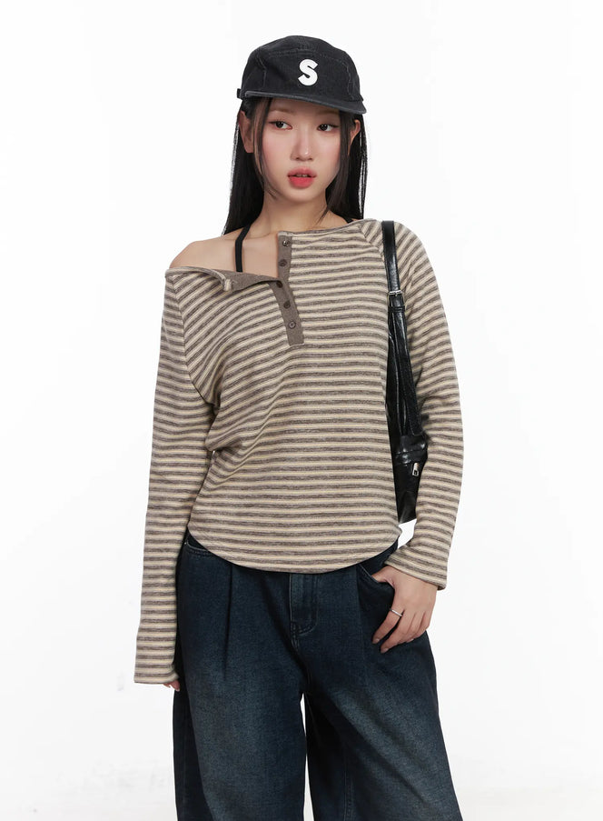 fleece-striped-button-long-sleeve-top-cd529