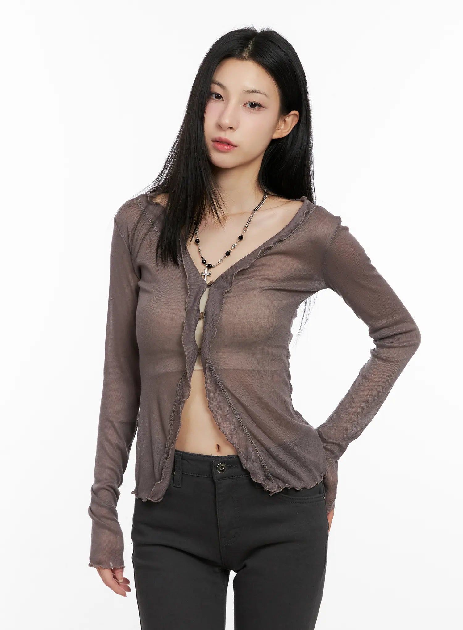 sheer-ruffle-long-sleeve-cardigan-cg522