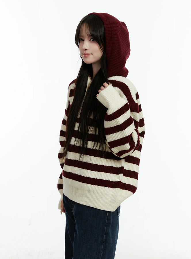 striped-hooded-knit-sweater-cd523