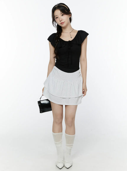 polka-dot-ruffle-mini-skirt-iy507
