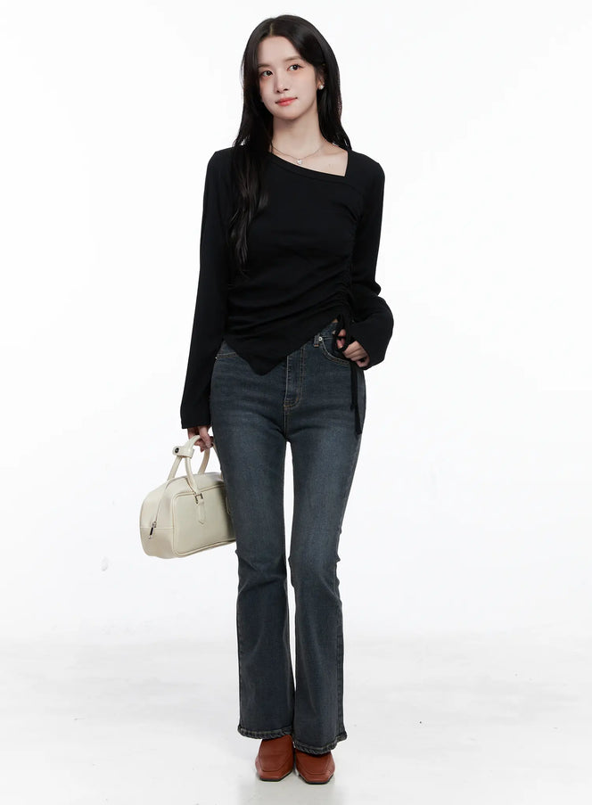 asymmetrical-neck-ruched-top-cs523