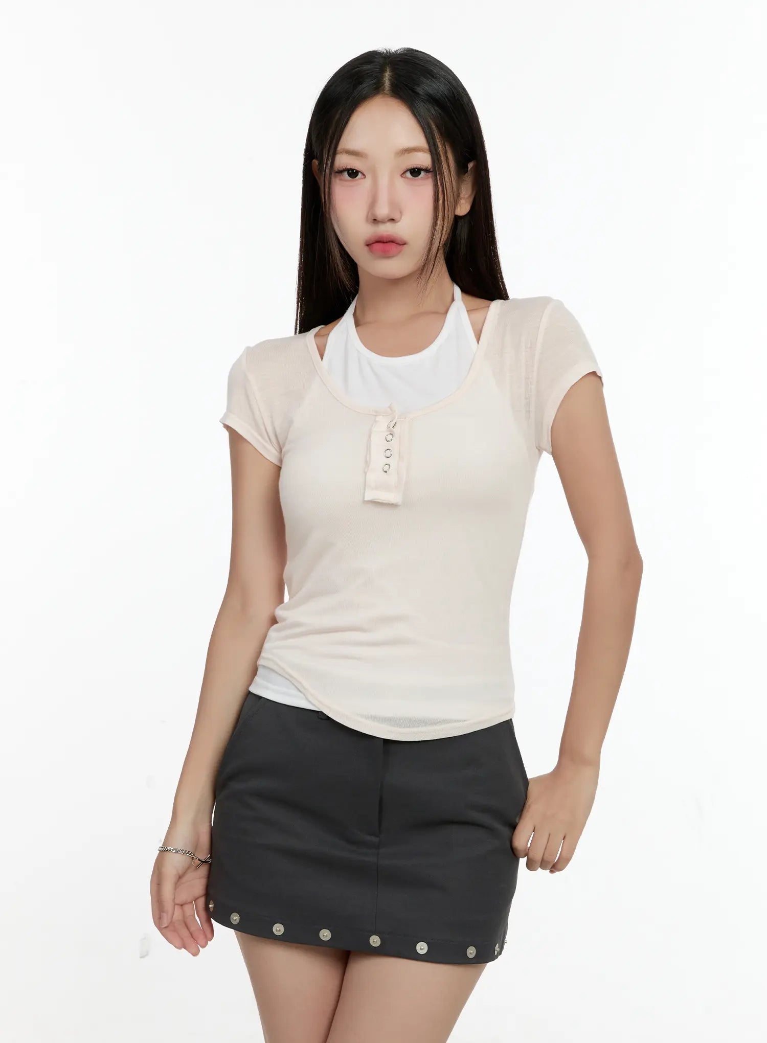 sheer-short-sleeve-snap-top-cg501