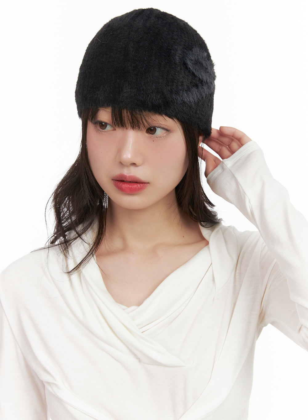 chic-ribbon-fur-beanie-cj501