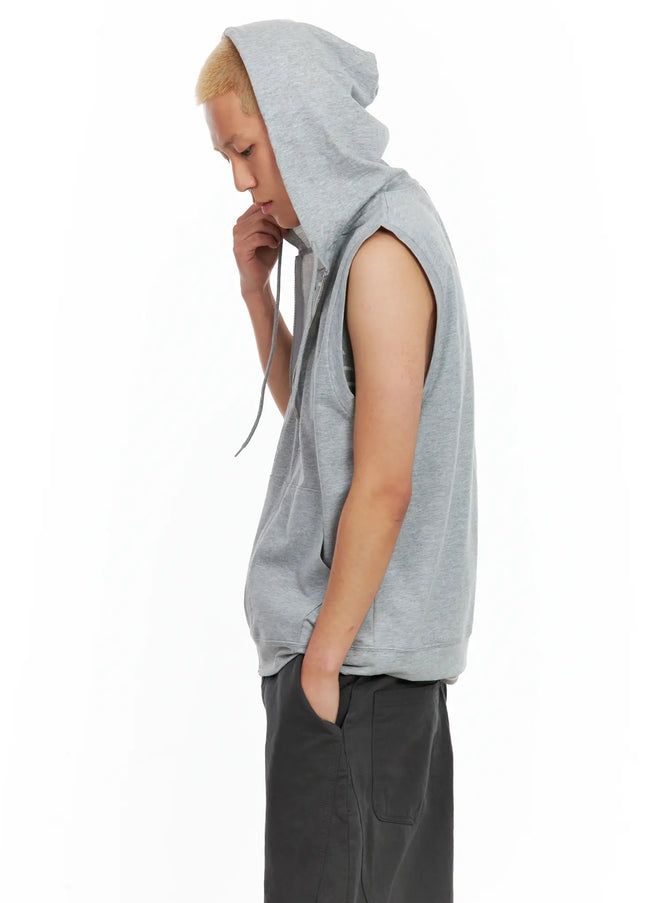 mens-cotton-zip-up-hoodie-vest-il511