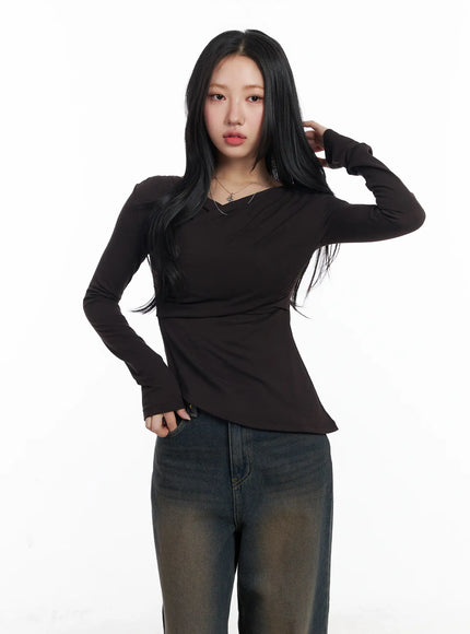 asymmetric-ruched-long-sleeve-top-cj514