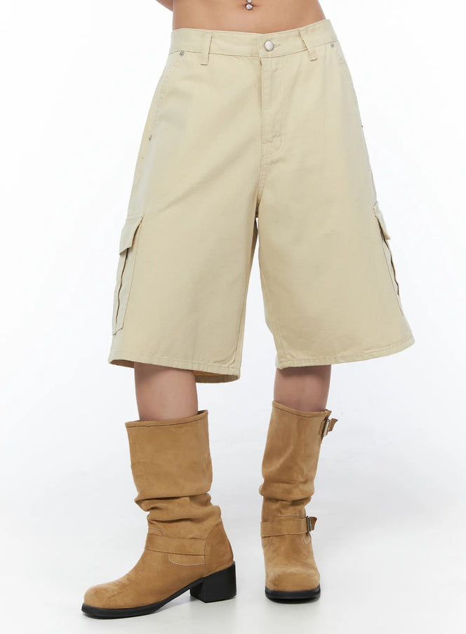 cargo-bermuda-shorts-cu502 / Beige