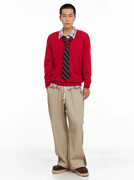 mens-side-plaid-drawstring-pants-ig529