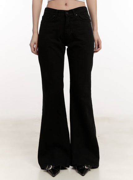 essential-cotton-bootcut-pants-cm510 / Black