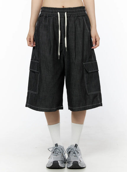 hart-cargo-bermuda-jeans-iu515 / Black