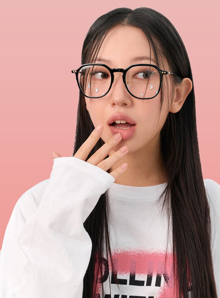 round-shape-glasses-in302 / Black