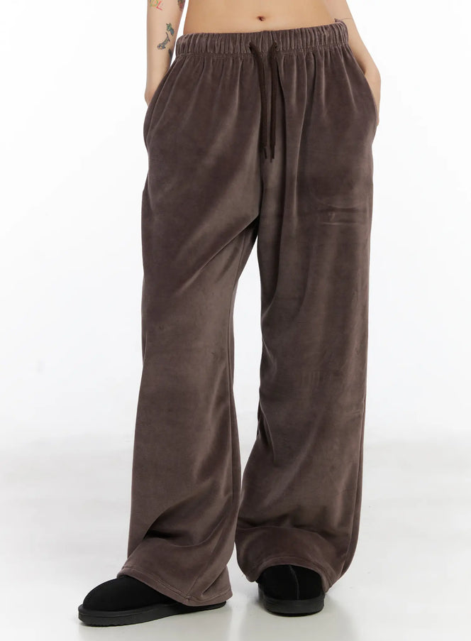 wide-leg-velvet-track-pants-cd508 / Brown